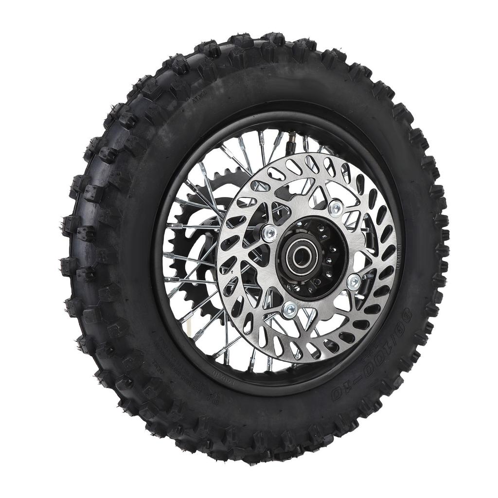 10 Inch Rear Wheel Rim Tire Assembly 80 100 10 3.00 10 12mm Axle Rear Wheel Tire and Rim Inner Tube Assembly Includes