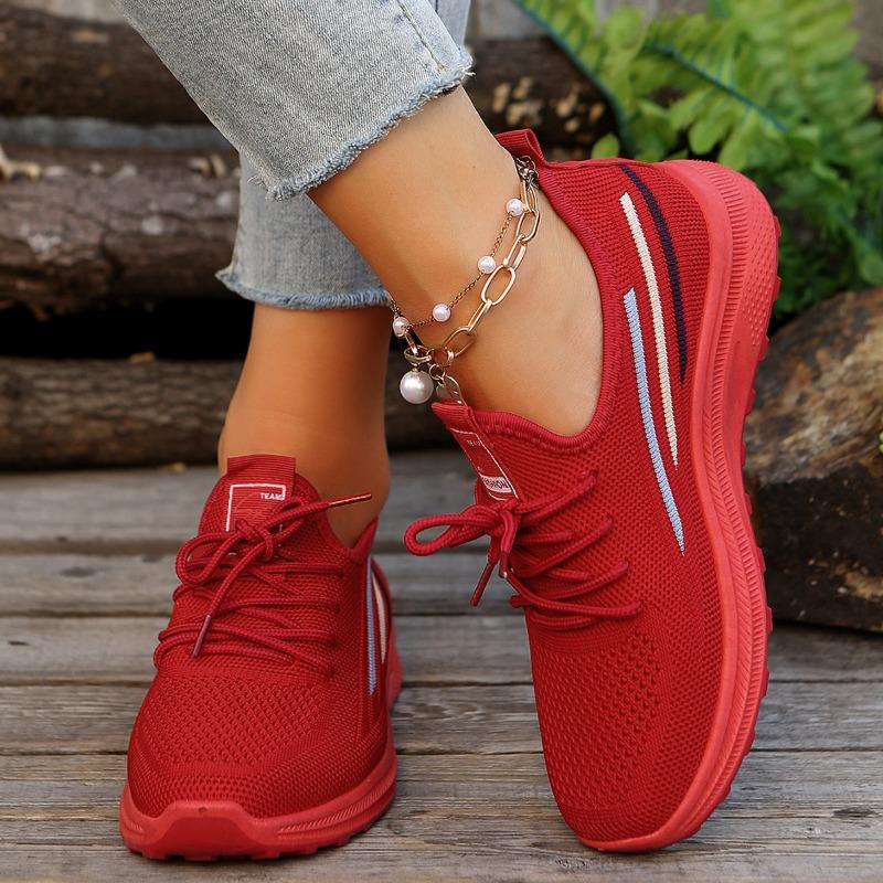 Fashion 2025 Fashion Front Lace-up Women's Vulcanize Shoes New Mesh Soft Bottom Outdoor Slip-Resistant Casual Comfortable Casual Shoes