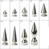 Clous à pointes Rivets Métal Argenté Rivets Décoratifs Punk, 10 Pièces Rivets Pointus à Visser Boucles Bouton Gothique pour Artisanat DIY