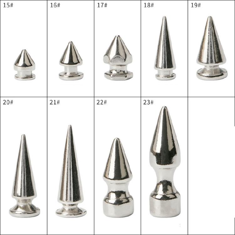 Clous à pointes Rivets Métal Argenté Rivets Décoratifs Punk, 10 Pièces Rivets Pointus à Visser Boucles Bouton Gothique pour Artisanat DIY