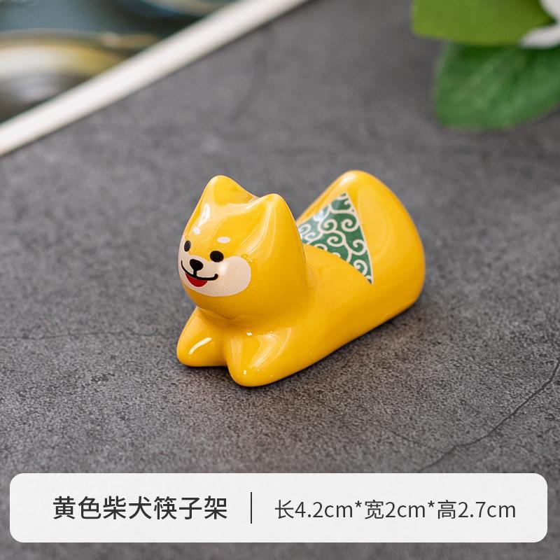 

Милый мультяшный пес кот керамическая подставка для палочек для еды подставка для палочек для еды практичная модная китайская кухонная посуда прибор