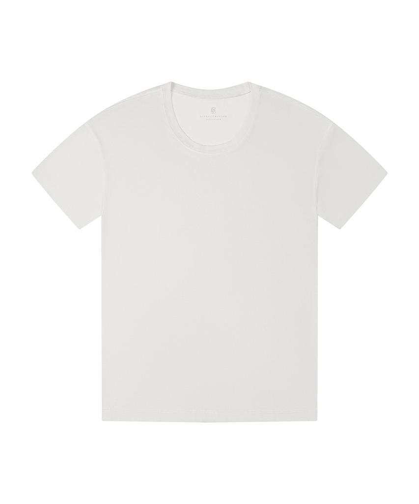 Siyajyu Sitp5287 U-Neck Relaxed Short Sleeve T-Shirt_Ivory