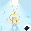 Customized Name Couple Kiss Little Person Necklace Stainless Steel Personalized Heart Name Love Necklace Jewelry Gift