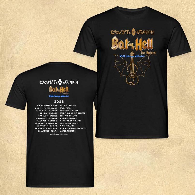 

Bat Out Of Hell The Return 2025 Tour TShirt Unisex Official Rock Concert Merch Unisex T-Shirt S