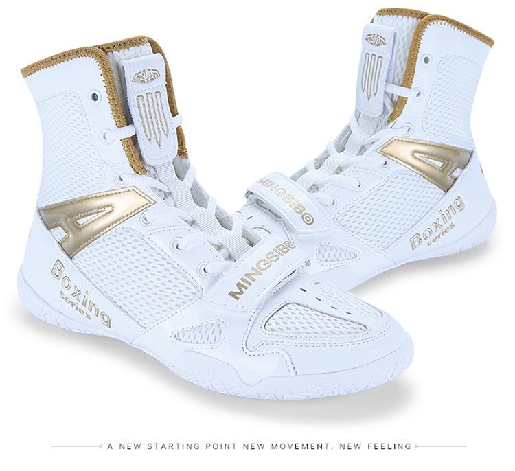 Adult large size men s and women s high-top wrestling Sanda shoes indoor training competition shoes squat fighting shoes indoor fitness shoes 33 платиновый