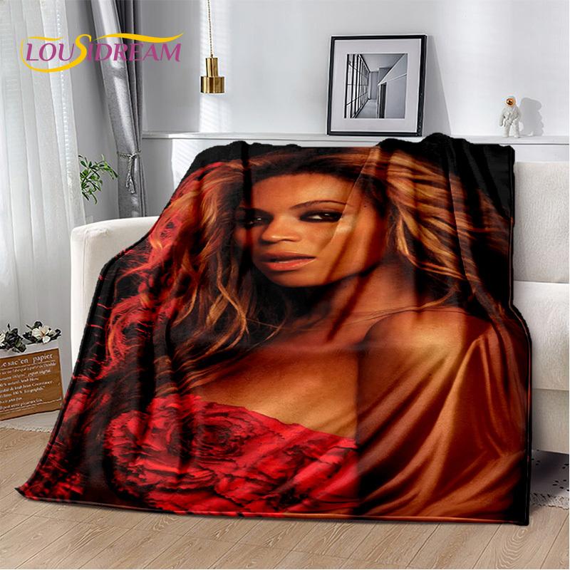 3D Latest Beyonce Giselle Knowles Soft Plush Blanket,Flannel Blanket Throw Blanket for Living Room Bedroom Bed Sofa Picnic Cover