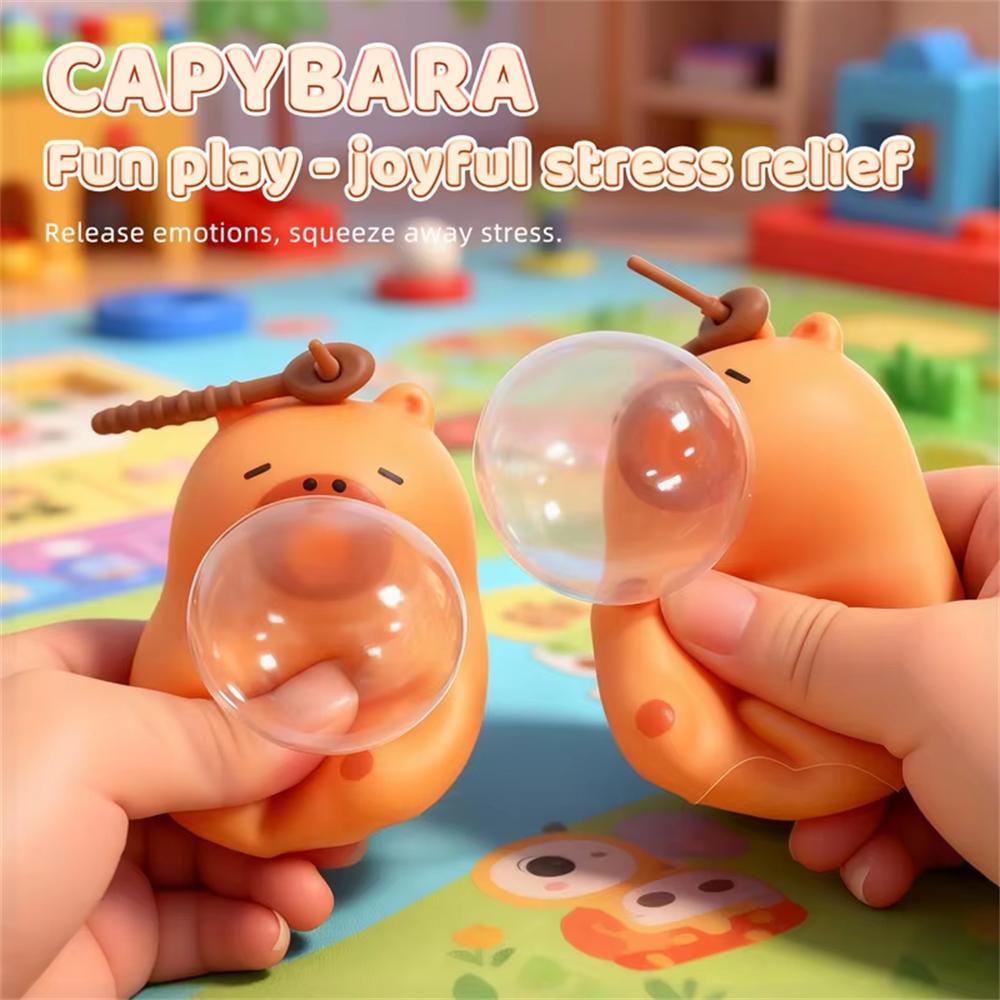 Roztomilá kapybara Squishy Bublinková hračka Klíčenka Dekompresní přívěsek Taška Auto Příslušenství Panenka Malý dárek Pro úlevu od stresu Mačkací hračky