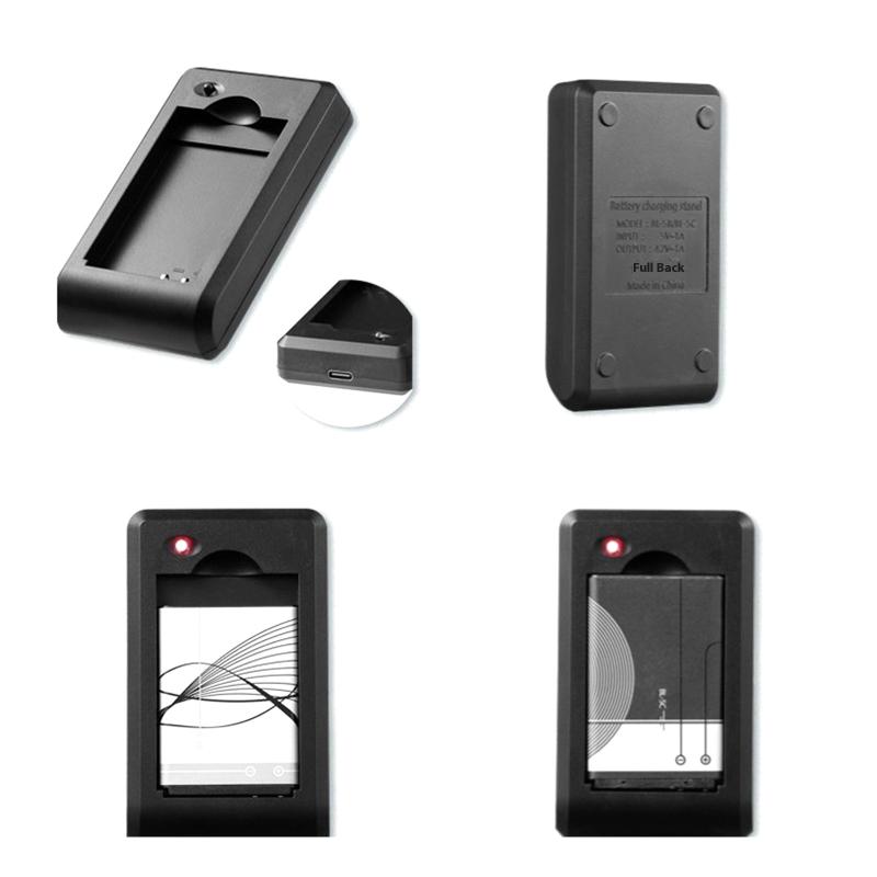 1/3/5PCS Black Universal Battery Dock Charger For Mobile Phone Li-ion Charger Type-C Output Style - 4.2/1A BL-5B BL-5C