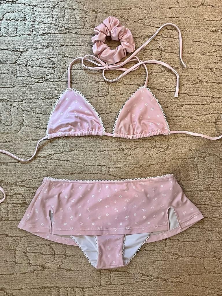New sweet French women's split two-piece swimsuit ins Korean version of hot spring vacation bikini swimsuit set
