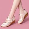Women Fashion Light Weight White Hollow Out Breathable Footwear Lady Casual Red Comfort Summer Wedge Heel Shoes Ab568