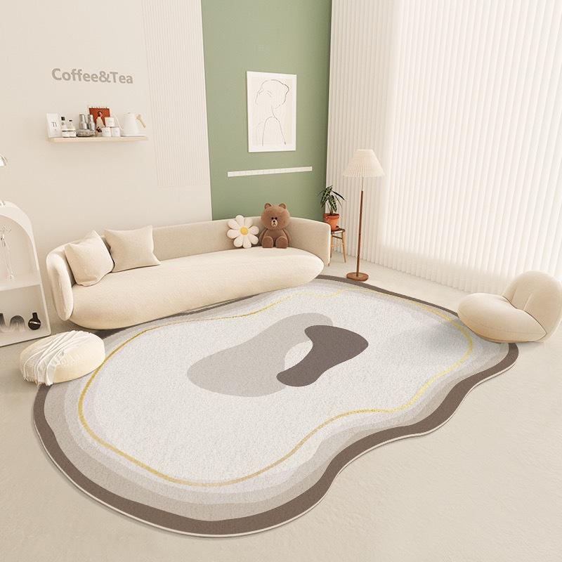 Lehký luxusní obývací pokojový koberec velkorozměrný nepravidelného tvaru ložnicový koberec k posteli pohovkový koberec ke konferenčnímu stolku