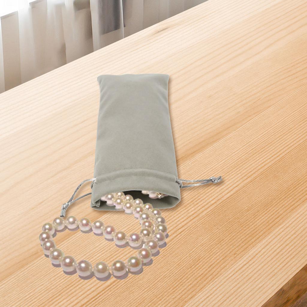 Multiuse Drawstring Bag Scratchproof and Dustproof Jewelry Storage Pouch for Travel Home Small Item Storage