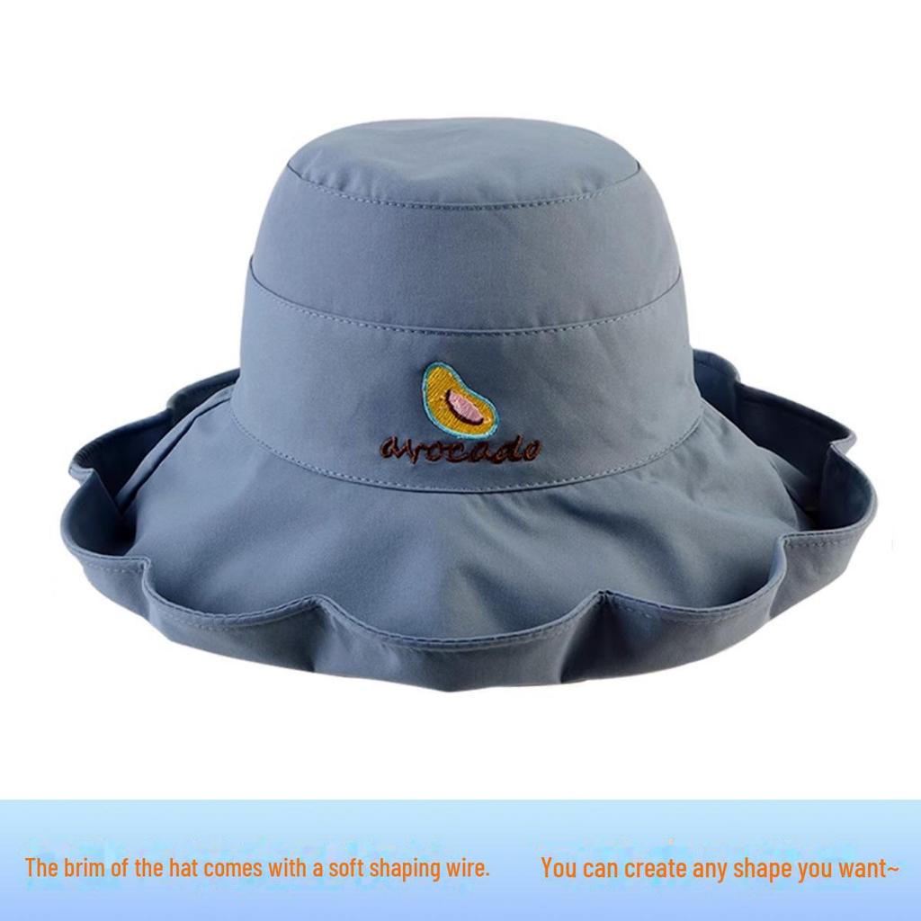 Women's Double-sided Sun Hat - Large Brim, Daisy Pattern, Spring & Autumn, Korean Style, Sun Protection, Face Covering.