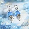 Earrings for Women: High-End Retro Ocean Style Jellyfish Ear Drops, Girls Series, Versatile and Elegant