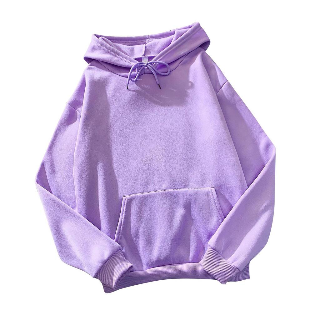 Sudadera con capucha de Color sólido informal a la moda para mujer, Tops deportivos sueltos, jersey