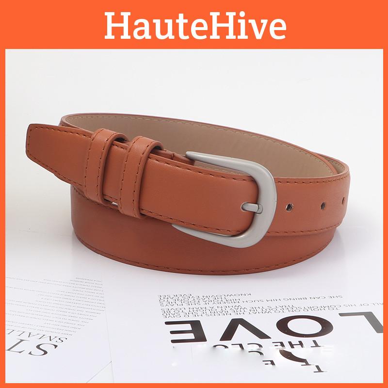 Slim Belt Womens Black Minimalist Accessory Vintage Versatile Fashion 105cm