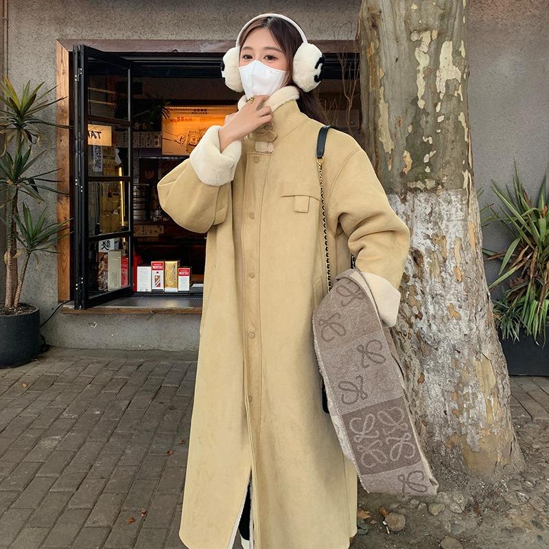 Autumn and Winter Fur Integrated Coat Loose Thickened Extended Imitation Lamb Wool Women's Environmental Protection Coat