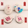 HiPhi X Car Key Case: Hand-Stitched Leather Cartoon Bag with Fashionable Buckle
