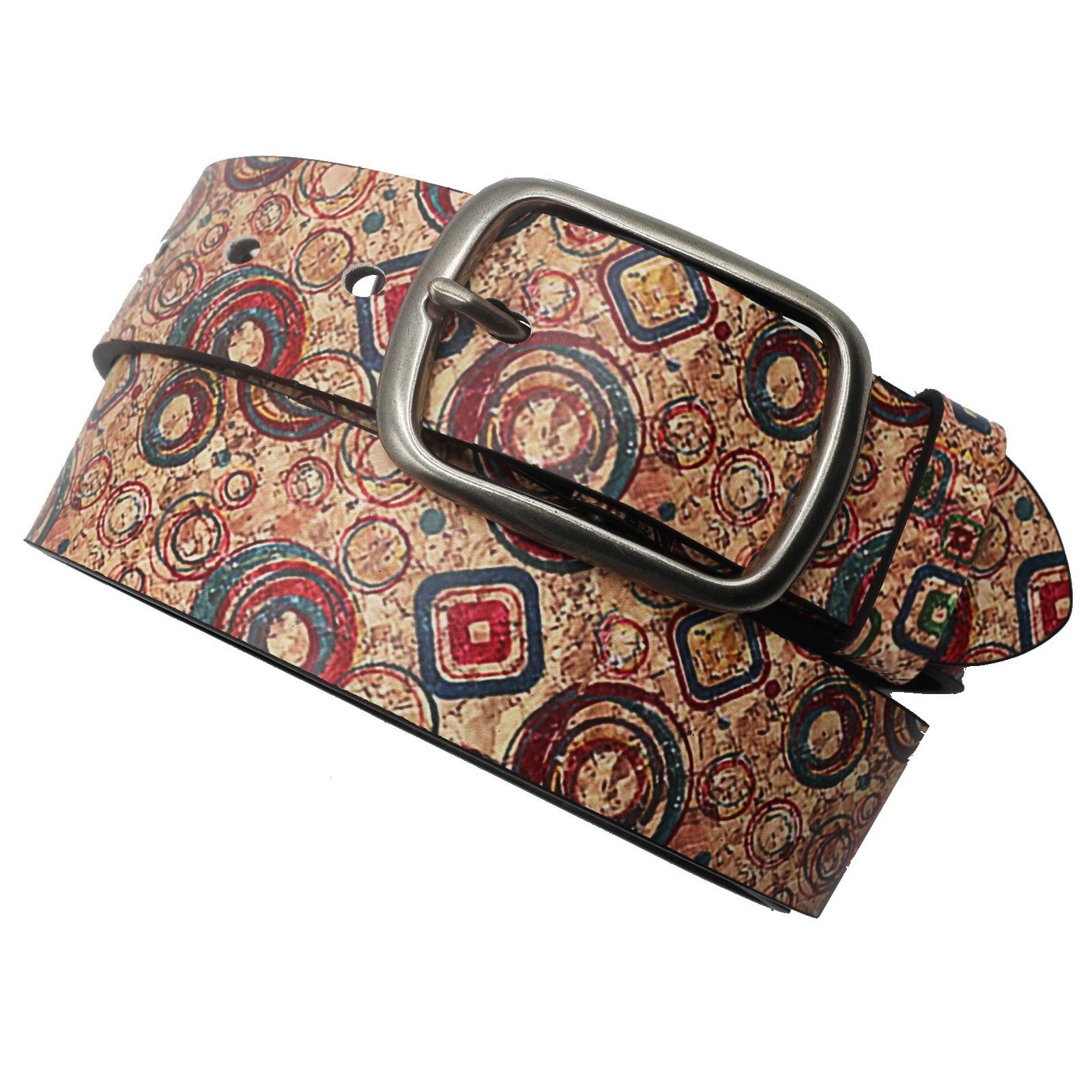 

Оригинальный дизайн, хип-хоп панк PU принтованный ремень, европейский и американский популярный модный универсальный ремень с пряжкой 125cm темно-коричневого