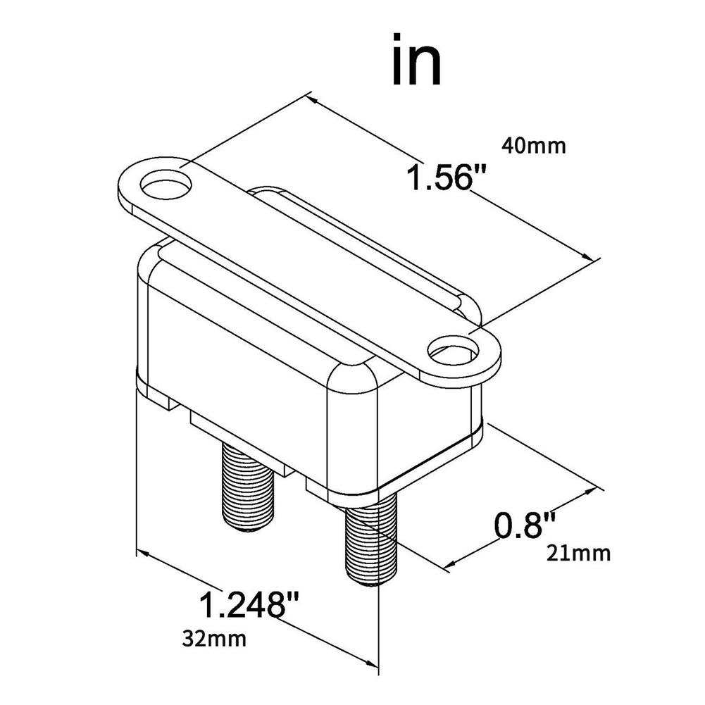 Copper Stud Bolt 12V Circuit Breaker with Auto Reset and Regulatory Specifications of SAE J553 SAE J1171 and UL1500