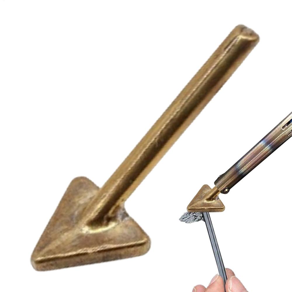 

Solder Iron Tips Triangle Copper Welder Accessories Solder Tip Replacement For Electronics Project Workshop Garage Car
