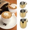 Coffee Milk Cup Coffee Milk Cup Stainless Steel Milk Frothing Pitcher Cappuccino Latte Art Milk Jug Cup Golden Milk Frother Cup