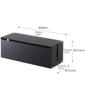 Yamazaki Smart Behind-the-TV Cable Box, Black, Approx. W40 x D15.5 x H14.5cm, Smart Cable Storage, Easy Opening and Closing, 4988