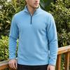 Winter Warm Clothing Men Quarter-Zip Sweatshirt, Long Sleeve Mock Neck Pullover Top, Solid Casual Color Tops Sweatshirt for Golf Office Street