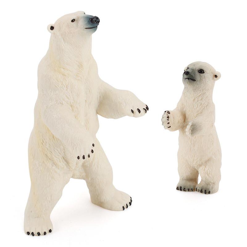 Standing Polar Bear Animal Miniature Pvc Figurines Set With Static Models For Home Decor And Collectors