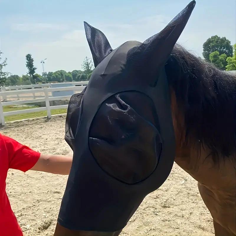 Breathable Horse Face Mask: Mosquito & Fly Proof Equestrian Accessory in Stock