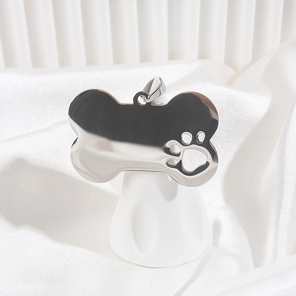 1 buc Plăcuțe de identificare personalizate gravate pentru câini - Pandantiv cu numele animalului de companie anti-pierdere pentru câini de talie mică, medie și mare