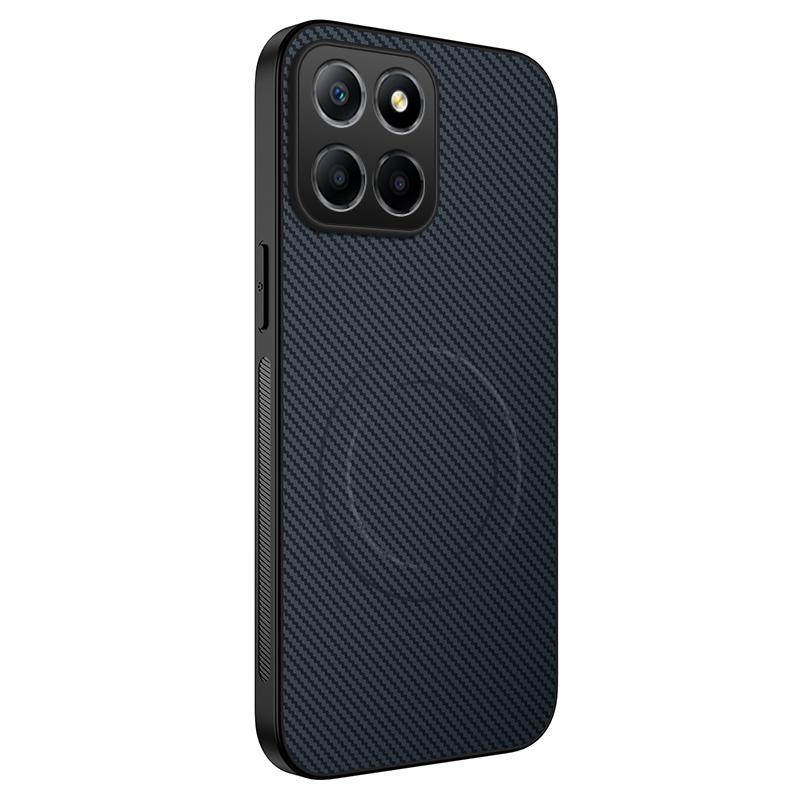 For Magsafe Carbon Fiber Texture Case for Honor X8C X7C Honor 200 Smart Magnetic Wireless charging Shockproof Matte Silicone Back Cover