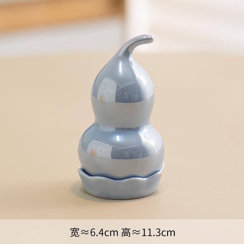 

Gourd Shaped Ceramic Toothpick Holder Modern Creative Home Restaurant Toothpick Box Dental Floss Cotton Swab Ceramic Storage Box синий