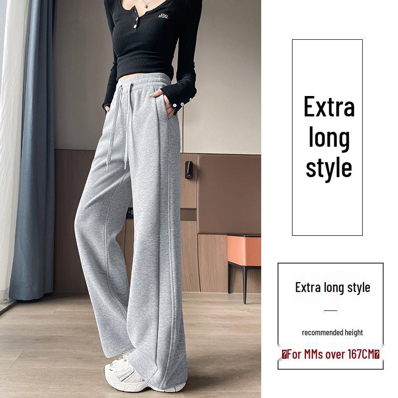 Damskie spodnie dresowe na wiosnę/jesień 2025 - Mały rozmiar, Prosta nogawka, Casualowa odzież sportowa