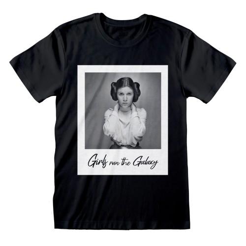 STAR WARS Unisex Adult Girls Run The Galaxy Princess Leia T-Shirt