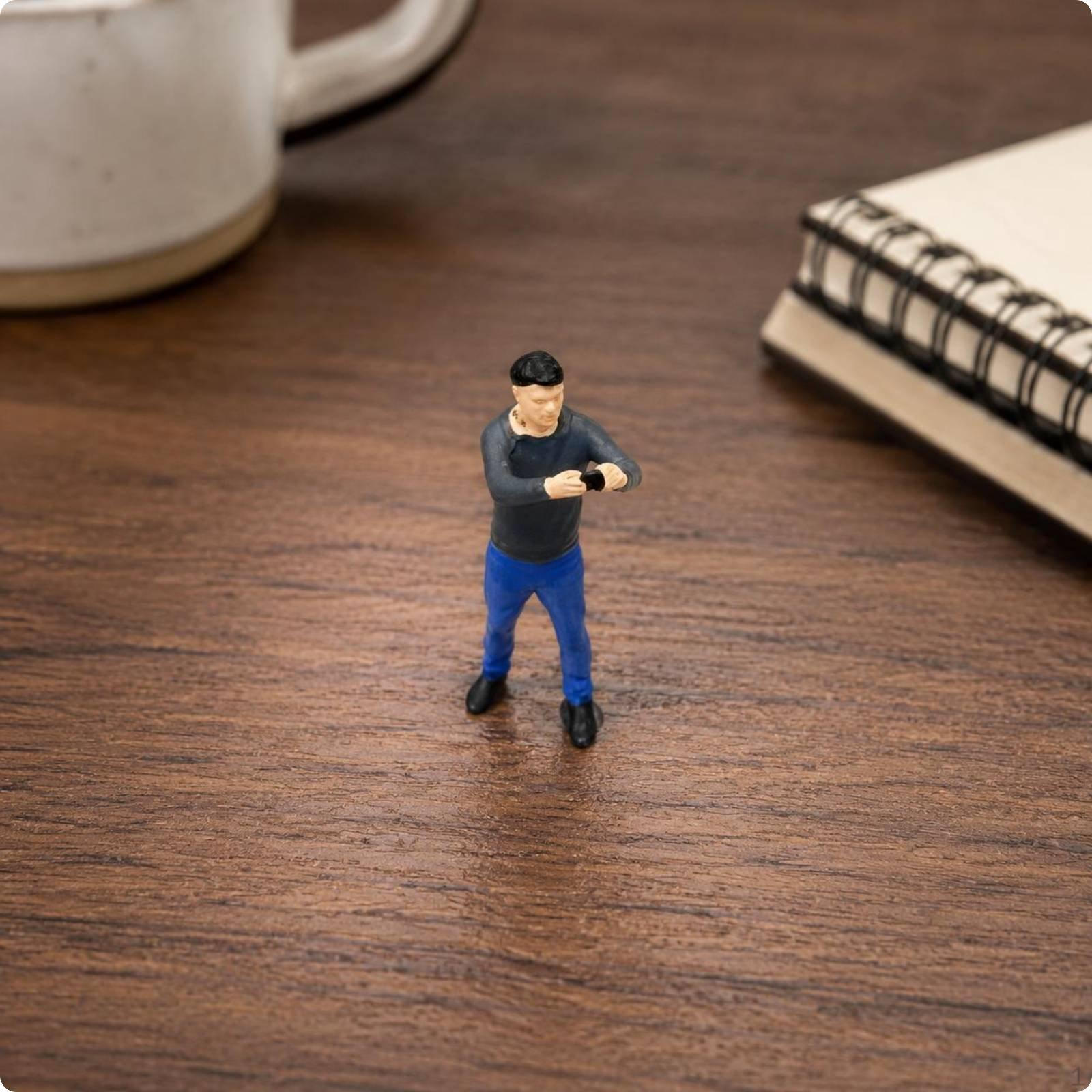 Miniature Photographer Taking PhotoQuality Workmanship Figurine Display