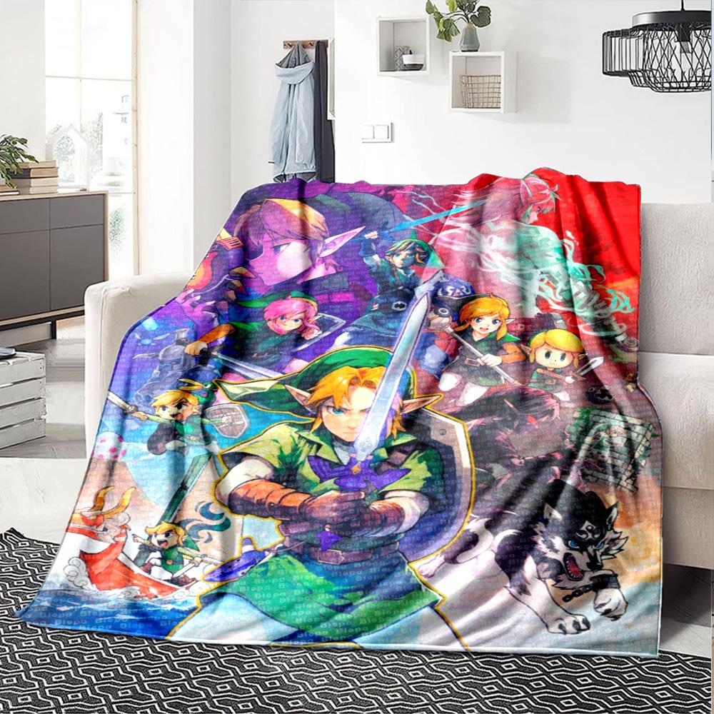 Legend Zelda Print Flannel Blanket High Quality Warm Comfortable Cover for All Seasons Perfect for Gifts Home Decor