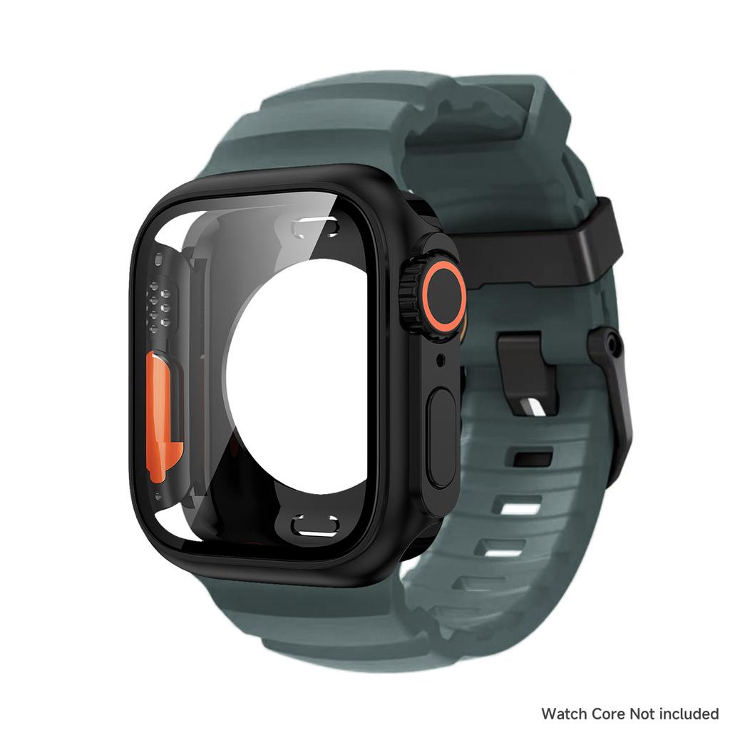 Case+Silicone Strap For Apple Watch S11 S10 46mm Change to Ultra PC Cover For iWatch Series 9 8 7 45mm Series 6 5 4 SE3 44mm