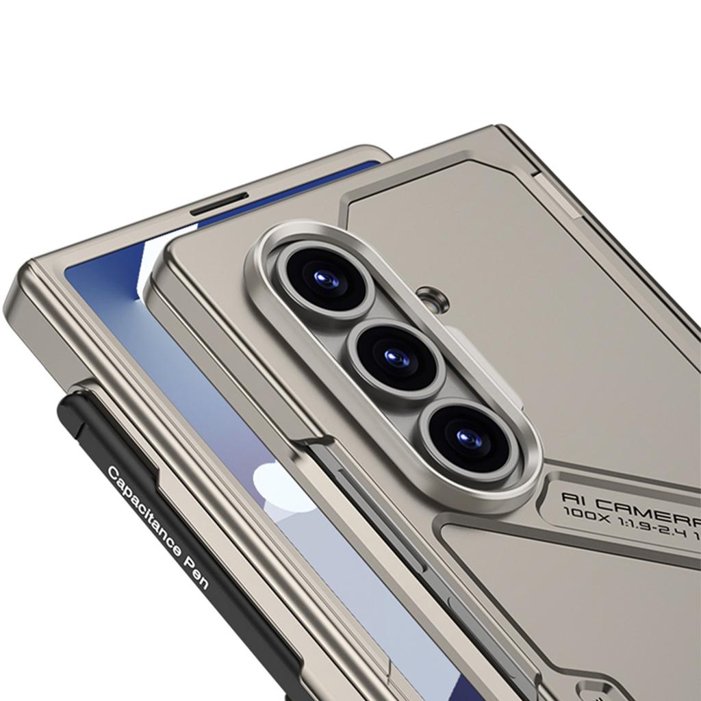 Samsung ZFold7 Mobile Phone Case High End Bracket Ultra Thin Rotating Shaft Pen Slot with Pen Shell Film Full Include Anti Fall Hard Shell