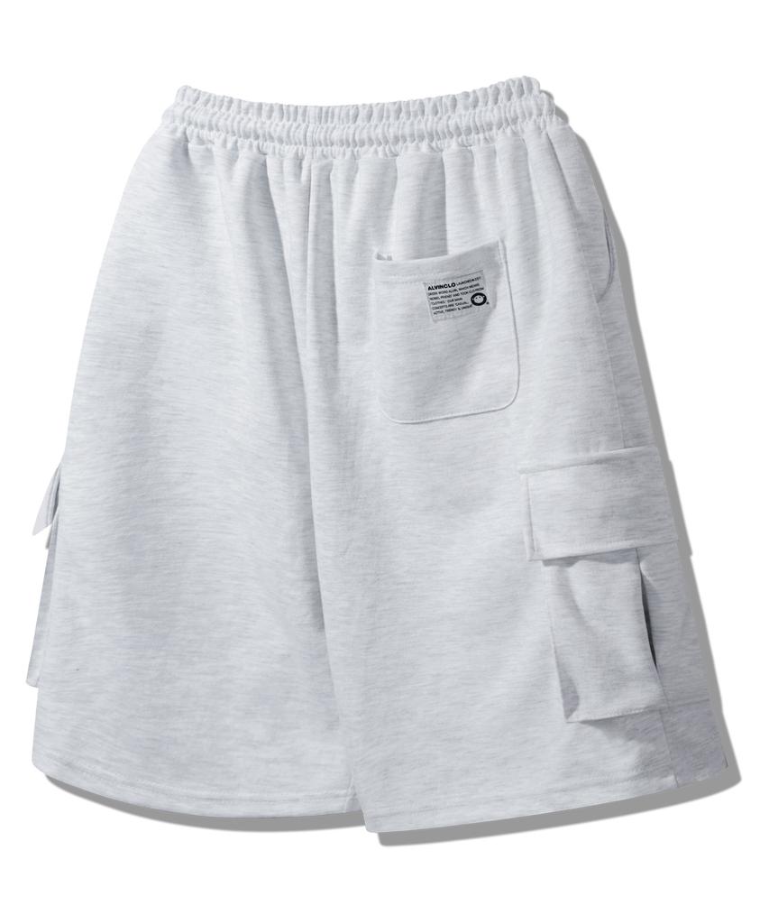 ALVINCLO Single-Pleat Cargo Wide Elastic Shorts Pan2516 (4 Colors)