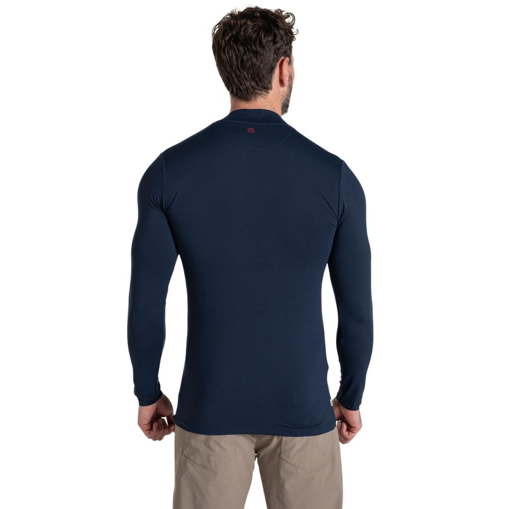 CRAGHOPPERS Mens Mock Neck Long-Sleeved Golf Top