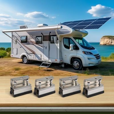 Stainless Steel 4Pcs Roof Rack Brackets for Vans Easy Installation Kit