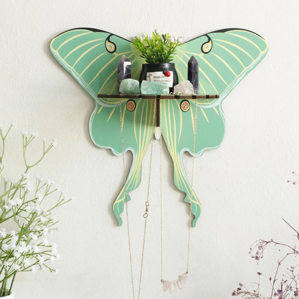 Schmetterling Wandregal Holz Schweberegale Boho Heimdekoration Ausstellungsständer Raumdeko Ästhetisch Frühling Heimdeko Geschenke