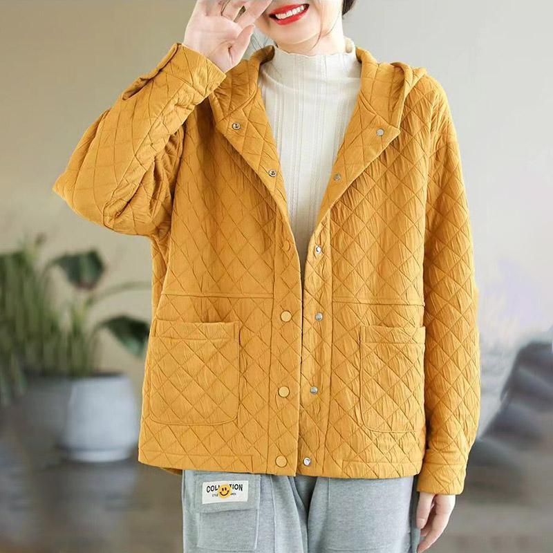 Abrigos para mujer Abrigos de gran tamaño Chaquetas Sudaderas con capucha para mujer Abrigo holgado informal Chaqueta con botones de color liso