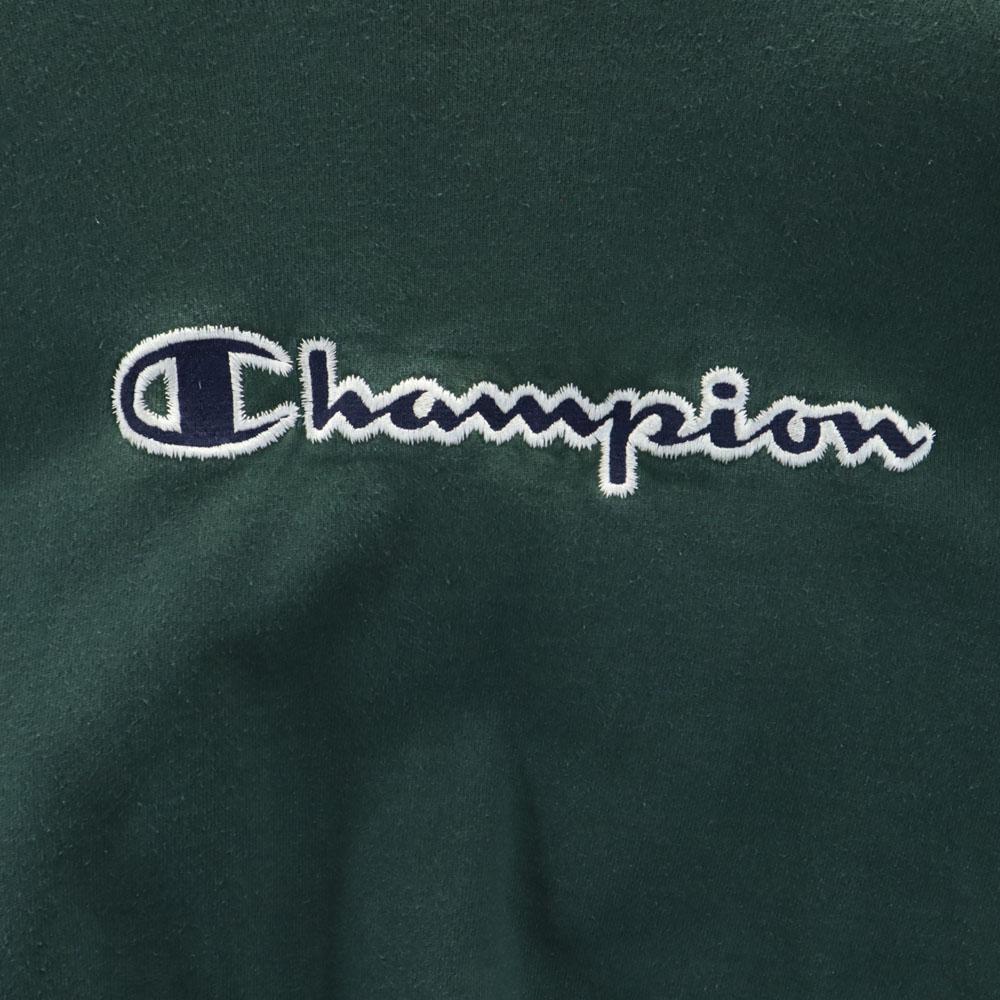 Champion 90s Old Long sleeve sweat trainer XL green Back brushed Men's Used