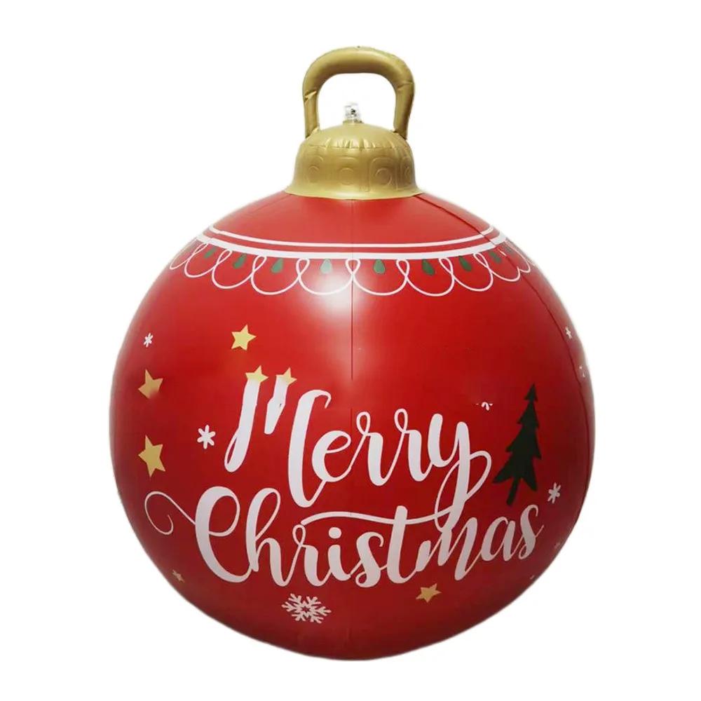 60cm Gardens Balloon Decoration without Light Christmas Ball PVC DIY Inflatable Ball Outdoor