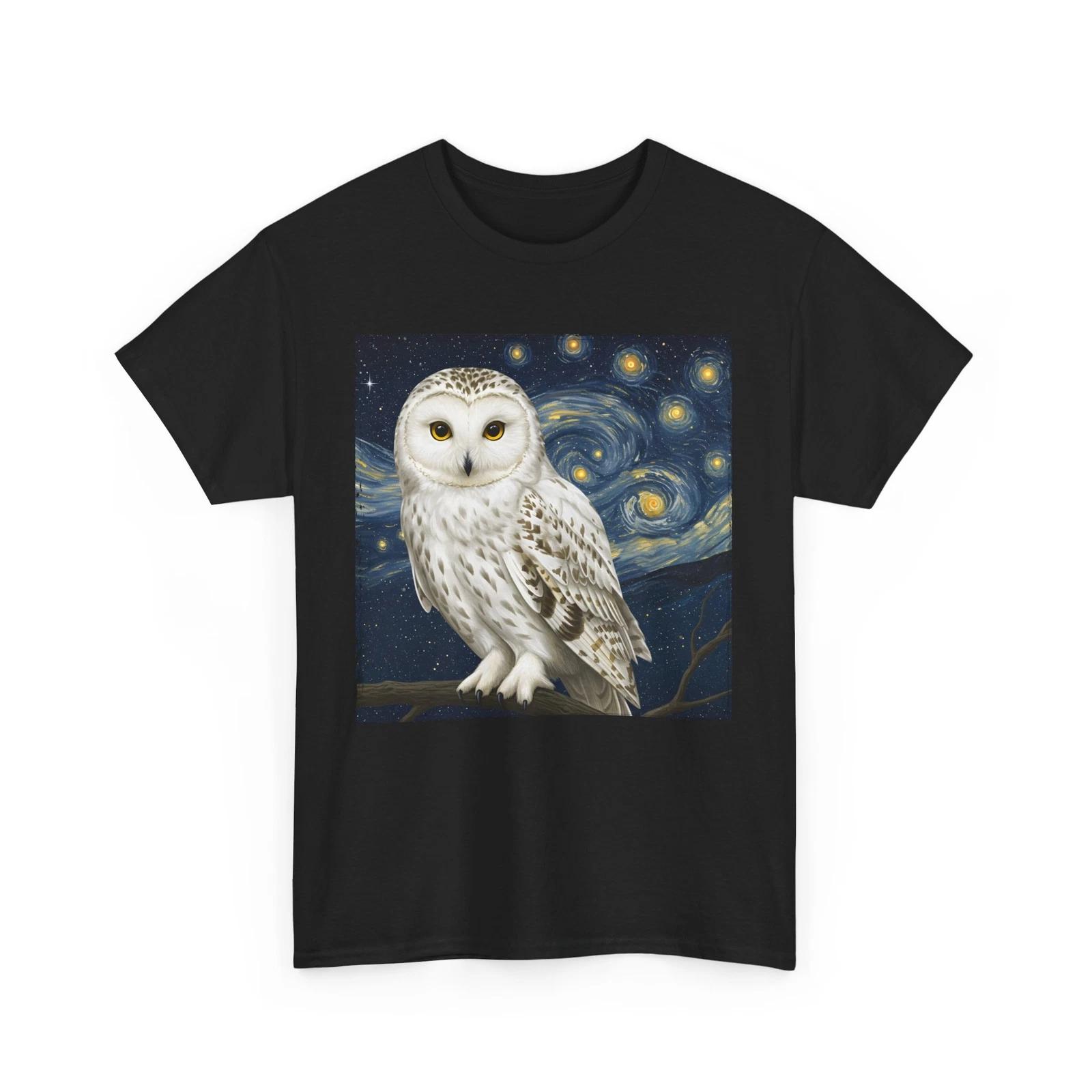 Van Gogh Inspired Swirls T-Shirt | SNOW OWL STARRY NIGHT T-SHIRT L