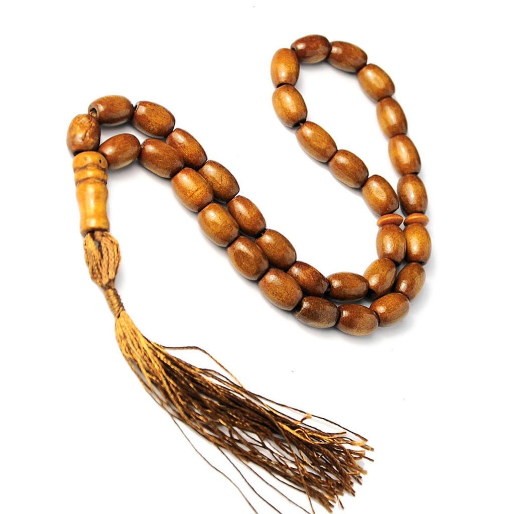 Stylish Handmade 33 Bead Sandalwoods Tasbih Set Portable Accessory for Daily Wear Dhikr and Spiritual Reflection