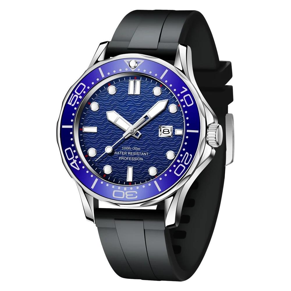 Fashion Men Watch Casual Sport Waterproof Men's Quartz Wristwatches Top Brand Luxury 360° Rotating Bezel Design Watch Men