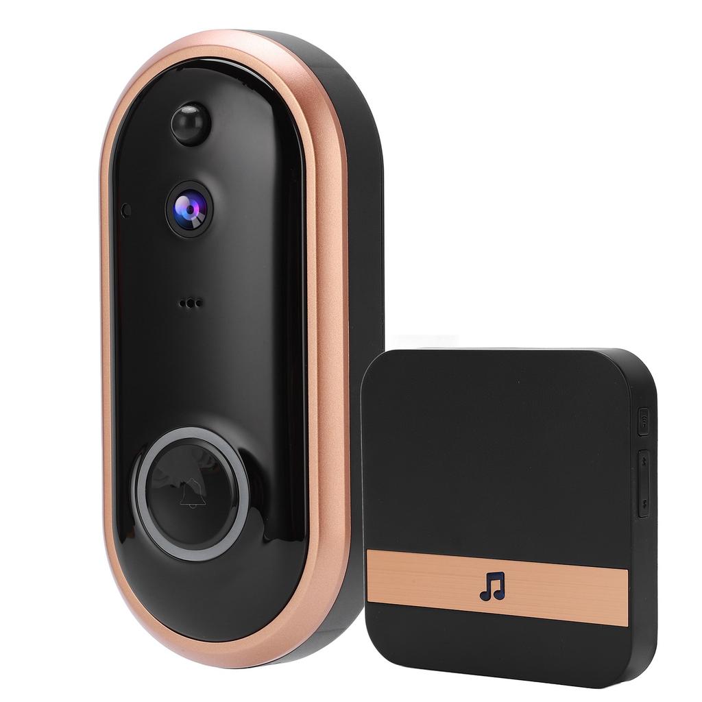 HD 1080P Video Doorbell Two Way Intercom Wireless WiFi Door Bell Night Vision 166 Degrees  Wide Angle for